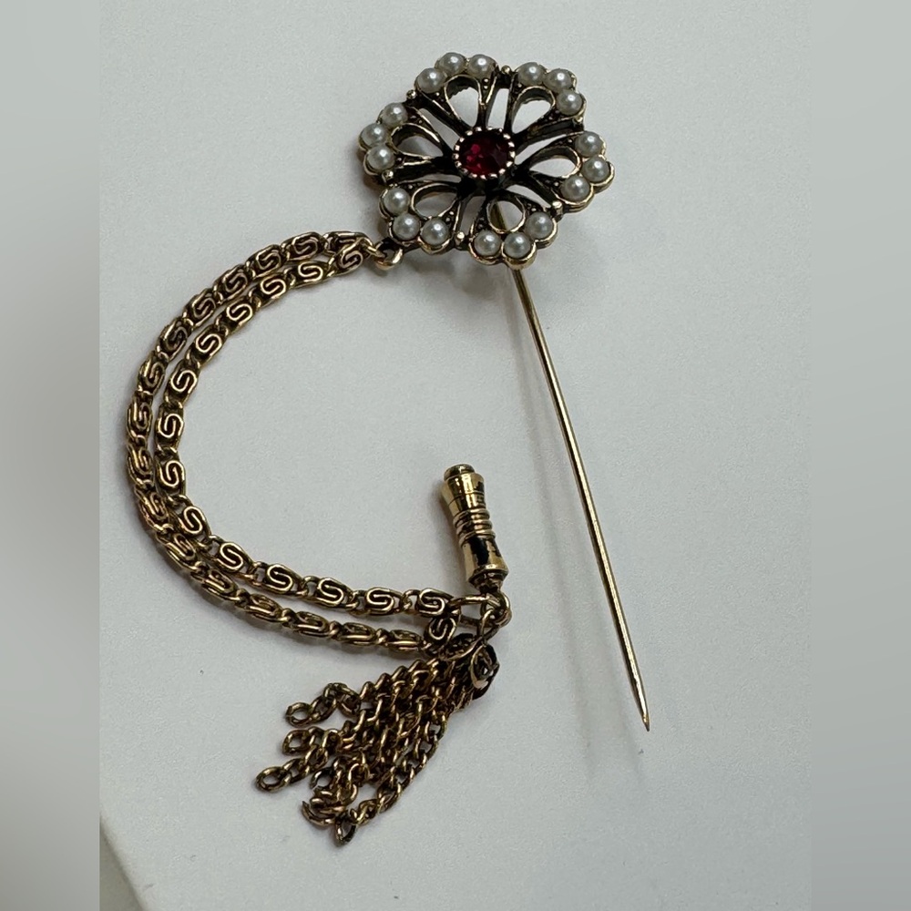 Sarah Coventry Vtg floral stick pin - Picture 4 of 7